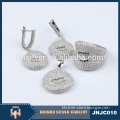 Micro pave setting 925 sterling silver jewelry wholesale fashion lip shape jewelry set